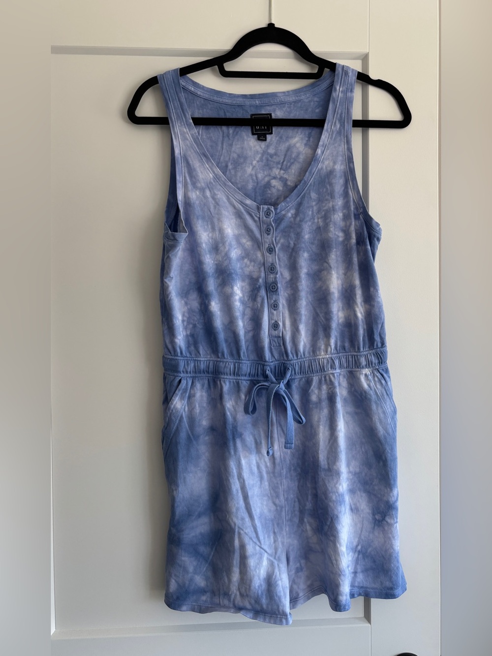 Gap Light Blue/White Tie Dye Shortie Romper